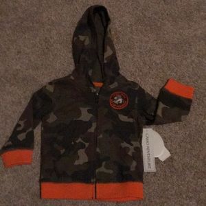 Camo/orange jacket w/hood. Toddler size 9 mo